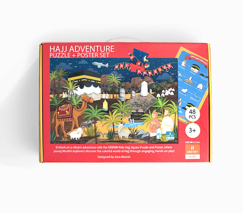 DEENIN Kids' Hajj Adventure Jigsaw Puzzle - 48-Piece Educational, Vibrant & Large Floor (1.5 ft x 3 ft) Puzzle for Children